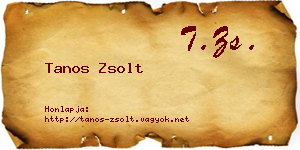 Tanos Zsolt névjegykártya
