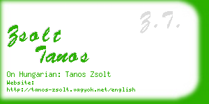 zsolt tanos business card